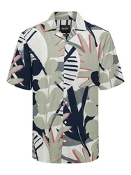 ONLY & SONS Kurzarmhemd Blau/Beige/Grün/Dunkelblau/Schwarz