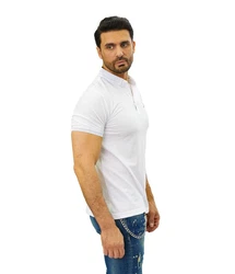 Denim Distriqt Poloshirt Sommer Polo-Shirt kurzarm Kragen Weiß