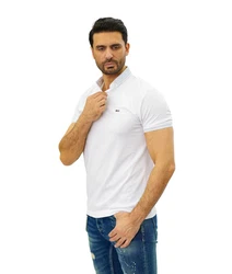 Denim Distriqt Poloshirt Sommer Polo-Shirt kurzarm Kragen Weiß