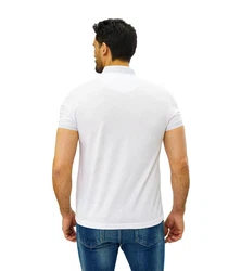 Denim Distriqt Poloshirt Sommer Polo-Shirt kurzarm Kragen Weiß