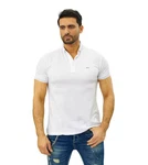 Denim Distriqt Poloshirt Sommer Polo-Shirt kurzarm Kragen Weiß