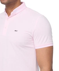 Denim Distriqt Poloshirt Sommer Polo-Shirt kurzarm Kragen Rosa