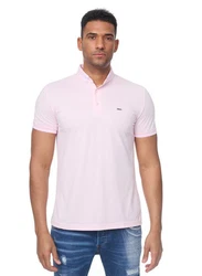 Denim Distriqt Poloshirt Sommer Polo-Shirt kurzarm Kragen Rosa