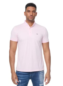 Denim Distriqt Poloshirt Sommer Polo-Shirt kurzarm Kragen Rosa Denim Distriqt Poloshirt Sommer Polo-Shirt kurzarm Kragen Rosa