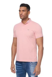Denim Distriqt Poloshirt Sommer Polo-Shirt kurzarm Kragen Pink