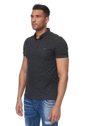 Denim Distriqt Poloshirt Sommer Polo-Shirt kurzarm Kragen Schwarz