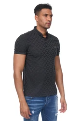 Denim Distriqt Poloshirt Sommer Polo-Shirt kurzarm Kragen Schwarz