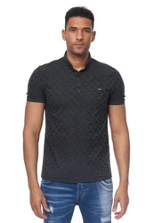 Denim Distriqt Poloshirt Sommer Polo-Shirt kurzarm Kragen Schwarz