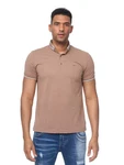 Denim Distriqt Poloshirt Sommer Polo-Shirt kurzarm Kragen Braun