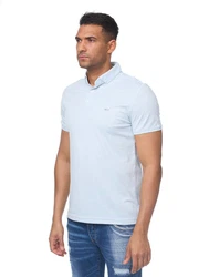 Denim Distriqt Poloshirt Sommer Polo-Shirt kurzarm Kragen Hellblau