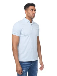 Denim Distriqt Poloshirt Sommer Polo-Shirt kurzarm Kragen Hellblau