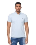 Denim Distriqt Poloshirt Sommer Polo-Shirt kurzarm Kragen Hellblau