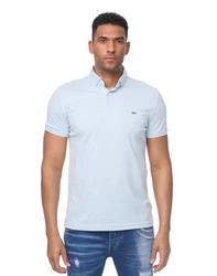 Denim Distriqt Poloshirt Sommer Polo-Shirt kurzarm Kragen Hellblau
