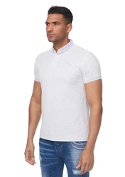 Denim Distriqt Poloshirt Modernes Sommerliches Herren Poloshirt mit feinen Details Grau