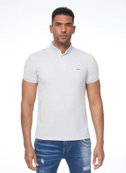 Denim Distriqt Poloshirt Modernes Sommerliches Herren Poloshirt mit feinen Details Grau