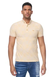 Denim Distriqt Poloshirt Modernes Sommerliches Herren Poloshirt mit feinen Details Gelb