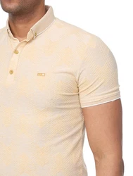 Denim Distriqt Poloshirt Modernes Sommerliches Herren Poloshirt mit feinen Details Gelb