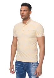 Denim Distriqt Poloshirt Modernes Sommerliches Herren Poloshirt mit feinen Details Gelb