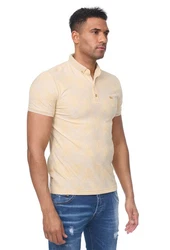 Denim Distriqt Poloshirt Modernes Sommerliches Herren Poloshirt mit feinen Details Gelb