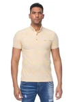Denim Distriqt Poloshirt Modernes Sommerliches Herren Poloshirt mit feinen Details Gelb