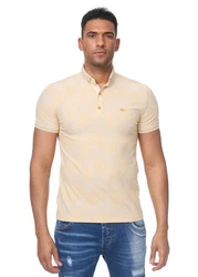 Denim Distriqt Poloshirt Modernes Sommerliches Herren Poloshirt mit feinen Details Gelb