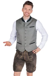 Spieth & Wensky Trachtenweste hellblau/oliv/hellbeige