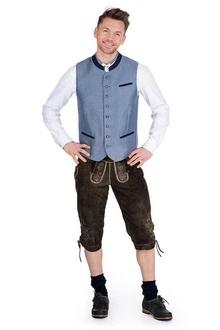 Spieth & Wensky Trachtenweste hellblau/oliv/hellbeige