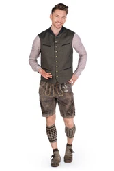 Hatico Trachtenhemd CLIFF beige/jägeroliv
