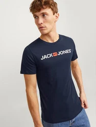 Jack & Jones T-Shirt JJECORP LOGO 3er PACK Schwarz/Dunkelblau/Mischfarben/Hellblau/Blau