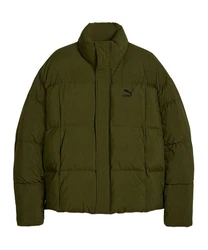PUMA Sweatjacke Classics Oversized Puffer Jacke Dunkelgrün/Grün