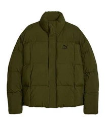 PUMA Sweatjacke Classics Oversized Puffer Jacke Dunkelgrün/Grün