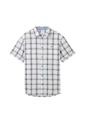 TOM TAILOR Kurzarmhemd Blau/Hellblau/Grau