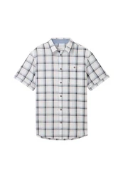 TOM TAILOR Kurzarmhemd Blau/Hellblau/Grau