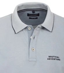 CASAMODA Poloshirt Polo-Shirt Grau/Blau