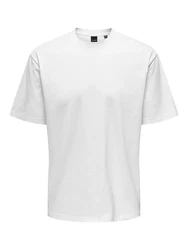 ONLY & SONS T-Shirt Fred weiß