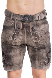 Trachtenlederhose Lederhose Herren kurz - DAVIS - oxford/braun