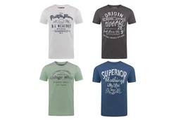 riverso Herren T-Shirt RIVLeon Regular Fit Kurzarm Print Tee Shirt 