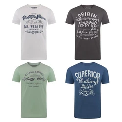 riverso Herren T-Shirt RIVLeon Regular Fit Kurzarm Print Tee Shirt 