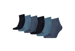 PUMA BODYWEAR Socken Quarter Everyday Dunkelblau/Blau/Hellblau/Grau