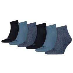 PUMA BODYWEAR Socken Quarter Everyday Dunkelblau/Blau/Hellblau/Grau
