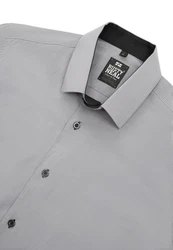 Rusty Neal Langarmhemd Slim-Fit Grau/Hellgrau/Dunkelgrau