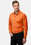 Rusty Neal Langarmhemd mit Weste und Krawatte Orange/Braun