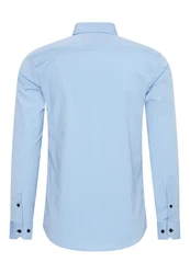Rusty Neal Langarmhemd mit Krawatte Hellblau/Blau/Dunkelblau