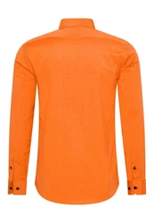 Rusty Neal Langarmhemd mit Krawatte Orange