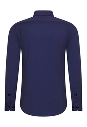 Rusty Neal Langarmhemd mit Krawatte Dunkelblau/Blau/Lila