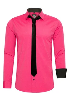 Rusty Neal Langarmhemd mit Krawatte Rosa