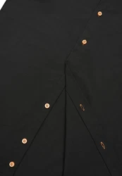 Rusty Neal Langarmhemd mit Krawatte Orange/Schwarz