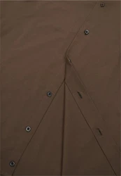 Rusty Neal Langarmhemd mit Krawatte Braun/Dunkelbraun/Khaki