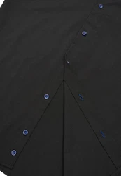 Rusty Neal Langarmhemd mit Krawatte Schwarz/Dunkelblau/Blau