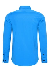Rusty Neal Langarmhemd mit Krawatte Blau/Türkis/Dunkelblau/Hellblau